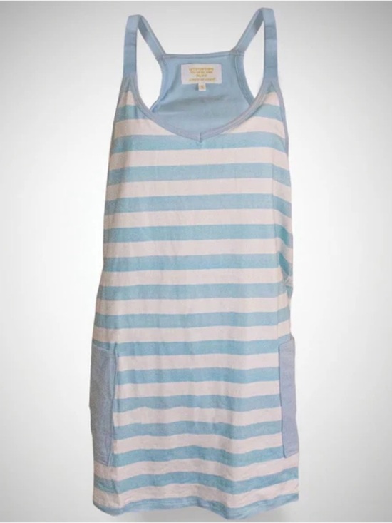 Simply Southern Dresses & Skirts - Simply Southern Striped Tank Dress XL Blue White Casual Summer Beach Cover Up
